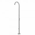 Doccia da Giardino Cromata in Acciaio Inox con Lavapiedi Made in Italy - Marlen