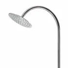 Doccia da Giardino in Acciaio Inox con Soffione Rotondo Made in Italy - Norton Viadurini