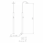 Doccia da Giardino in Acciaio Inox con Soffione Rotondo Made in Italy - Norton Viadurini