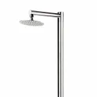 Doccia da Giardino in Acciaio Inox Cromato con Lavapiedi Made in Italy - Modeo Viadurini