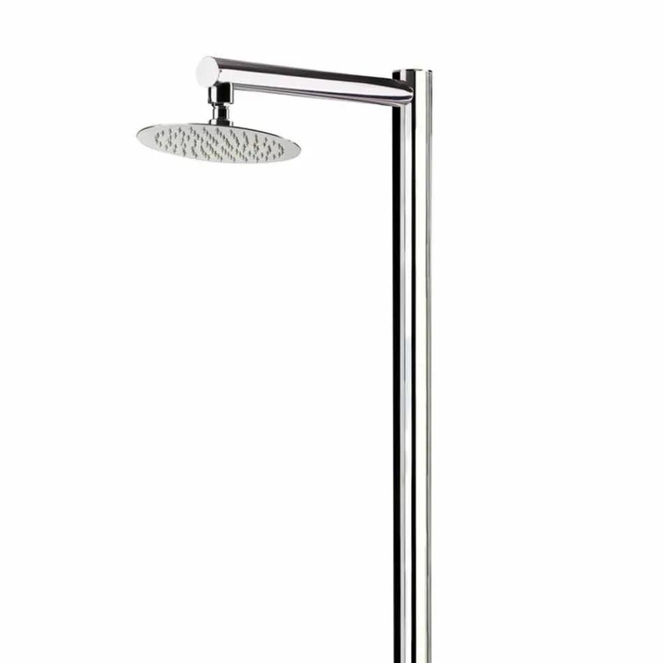 Doccia Esterna in Acciaio Inox con Rubinetto Temporizzato Made in Italy - Modeo Viadurini