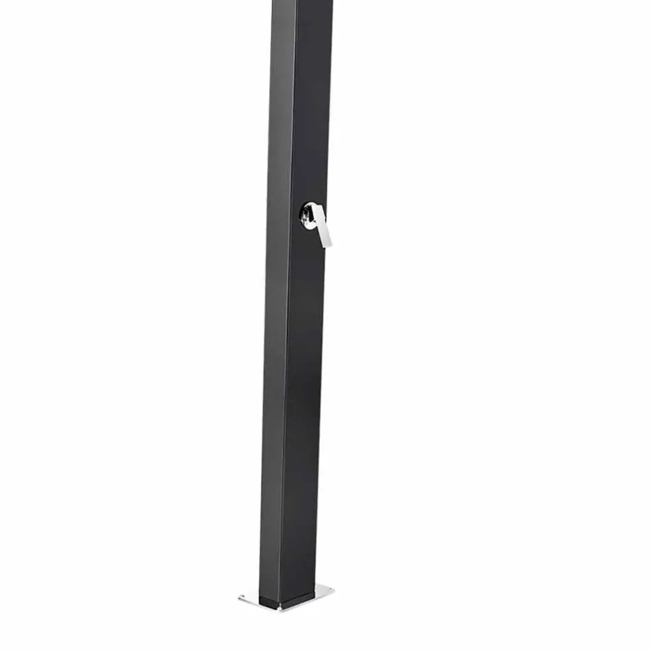 Doccia Solare da Giardino in Acciaio Inox Verniciato Nero Made in Italy - Werner Viadurini