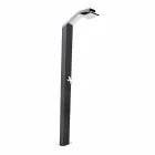 Doccia Solare da Giardino in Acciaio Inox Verniciato Nero Made in Italy - Werner Viadurini