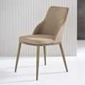 Due Sedie Imbottite con Struttura in Metallo dal Design Equilibrato - Morven