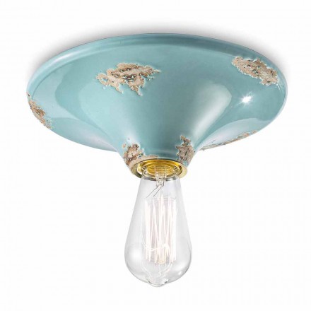 Faretto vintage da soffitto artigianale in ceramica Erica Ferroluce Viadurini
