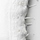 Federa di Lino con Pizzo Bianco per Letto Design di Lusso Made in Italy - Kiss Viadurini