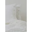 Federa di Lino con Pizzo Bianco per Letto Design di Lusso Made in Italy - Kiss Viadurini