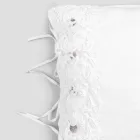 Federa di Lino con Pizzo Bianco per Letto Design di Lusso Made in Italy - Kiss Viadurini