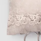 Federa in Lino con Pizzo Armonia e Laccetti in Polvere o Retro - Masone Viadurini