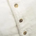 Federa in Lino Pesante con Decoro Bottoni in Agoya e Piping - Mediterraneo Viadurini