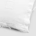 Federa Quadrata in Lino Pesante Bianco e Laccetti Made in Italy - Matero Viadurini