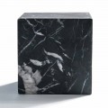 Fermacarte Cubo Moderno in Marmo Nero Marquinia Satinato Made in Italy - Qubino