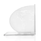 Fermalibri in Plexiglass Trasparente Design con Mappa 2 Pezzi - Aretone Viadurini
