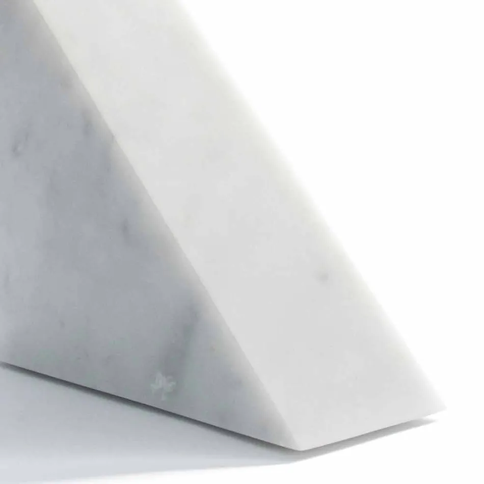 Fermalibro di Design in Marmo Bianco di Carrara Moderno Made in Italy - Tria Viadurini