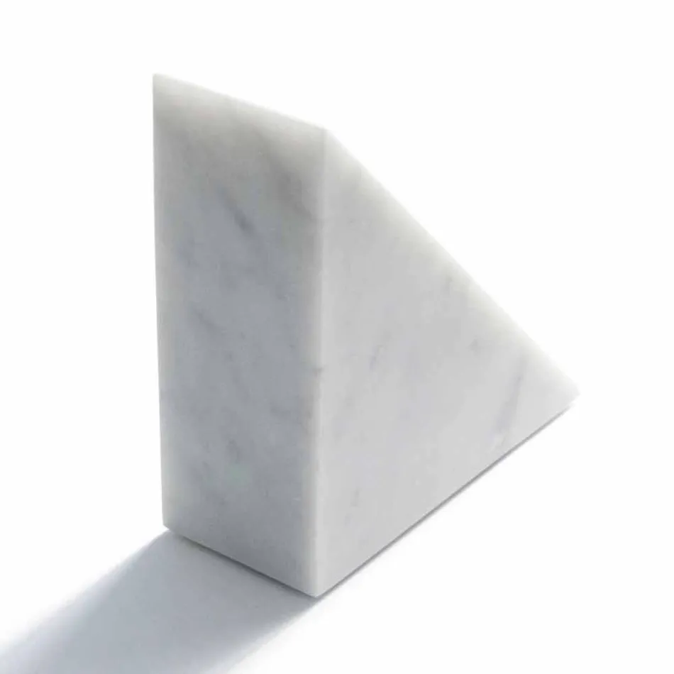 Fermalibro di Design in Marmo Bianco di Carrara Moderno Made in Italy - Tria Viadurini
