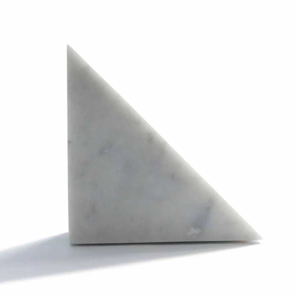 Fermalibro di Design in Marmo Bianco di Carrara Moderno Made in Italy - Tria Viadurini
