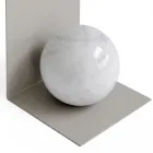 Fermalibro in Metallo con Sfera in Marmo Made in Italy - Akira Viadurini