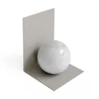 Fermalibro in Metallo con Sfera in Marmo Made in Italy - Akira Viadurini