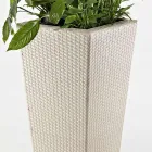 Fioriera Portavaso Outdoor in Polyrattan Intrecciato a Mano – Experia Viadurini