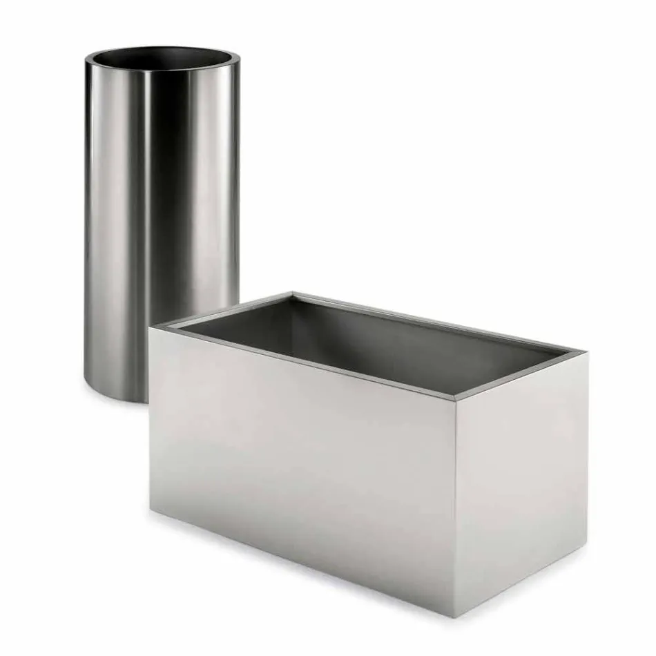 Fioriera Tonda/Rettangolare da Giardino Design in Acciaio Made in Italy - Philly Viadurini