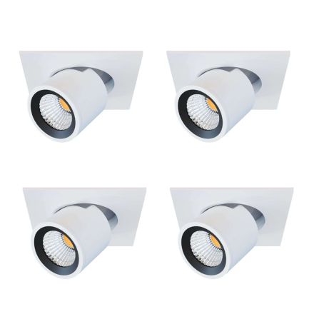 Fotoproiettore Plafoniera in Alluminio Bianco o Nero 4 Pezzi - Etrusca Viadurini