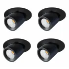 Fotoproiettore Plafoniera Led Orientabile in Alluminio 4 Pezzi - Etrusca Viadurini