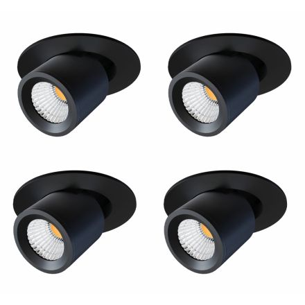 Fotoproiettore Plafoniera Led Orientabile in Alluminio 4 Pezzi - Etrusca Viadurini