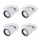 Fotoproiettore Plafoniera Led Orientabile in Alluminio 4 Pezzi - Etrusca Viadurini