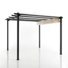 Gazebo in Alluminio Verniciato a Polveri Epossidiche e Telo Scorrevole - Manger Viadurini