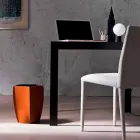 Gettacarte di design in cuoio rigenerato Poligiono, fatto in Italia Viadurini