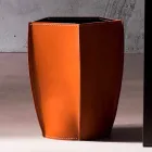 Gettacarte di design in cuoio rigenerato Poligiono, fatto in Italia Viadurini