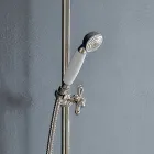 Gruppo Doccia Classico Duplex in Ottone con Soffione 3 Misure - Ercolina Viadurini