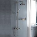 Gruppo Doccia Classico Duplex in Ottone con Soffione 3 Misure - Ercolina