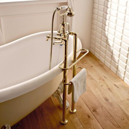 Gruppo Vasca a Pavimento di Design Vintage in Ottone Made in Italy – Katerina Viadurini