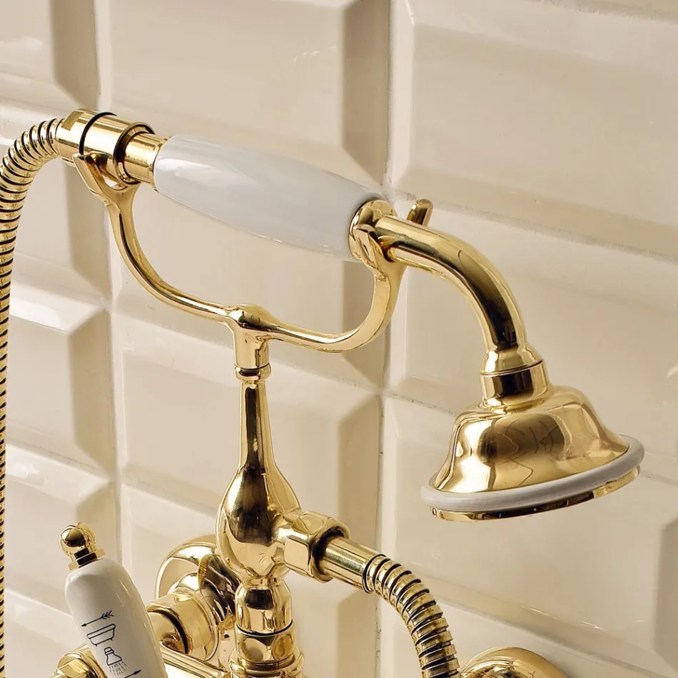 Gruppo Vasca in Ottone dallo Stile Vintage Made in Italy – Katerina Viadurini
