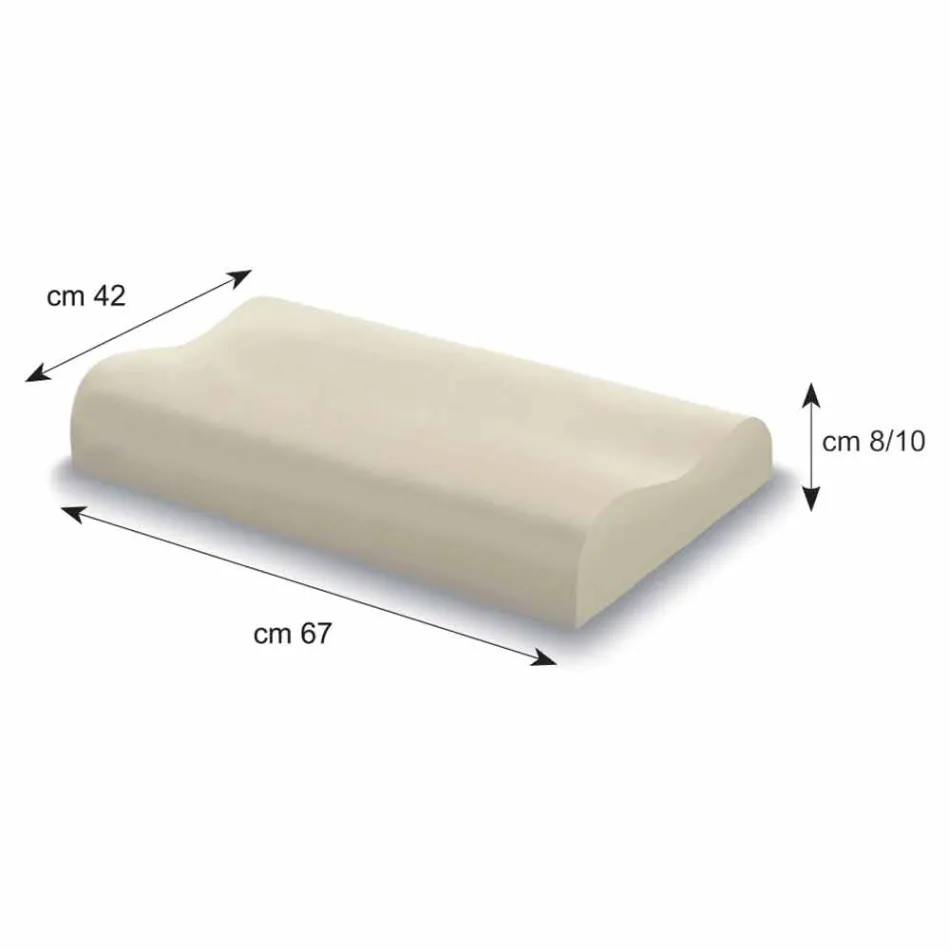 Guanciale a Doppia Onda in Memory Foam Alto 10 cm Made in Italy – Nimes Viadurini