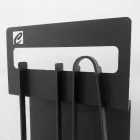 Insieme di Strumenti di Design per Camino in Acciaio Nero Made in Italy - Ostro Viadurini