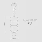 Lampada a 3 Elementi in Ceramica di Diverse Forme Made in Italy - Bumbum Viadurini