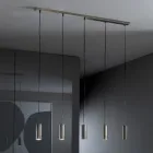Lampada a 5 Sospensioni in Metallo Made in Italy - Read Viadurini