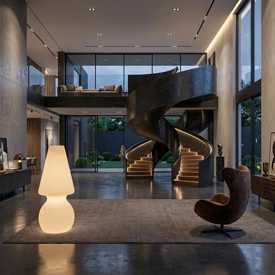Lampada a Luce Led per Interni in Polietilene Made in Italy - Alvarez Viadurini