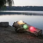 Lampada a muro da esterno In-es.artdesign Button Out in nebulite color Viadurini