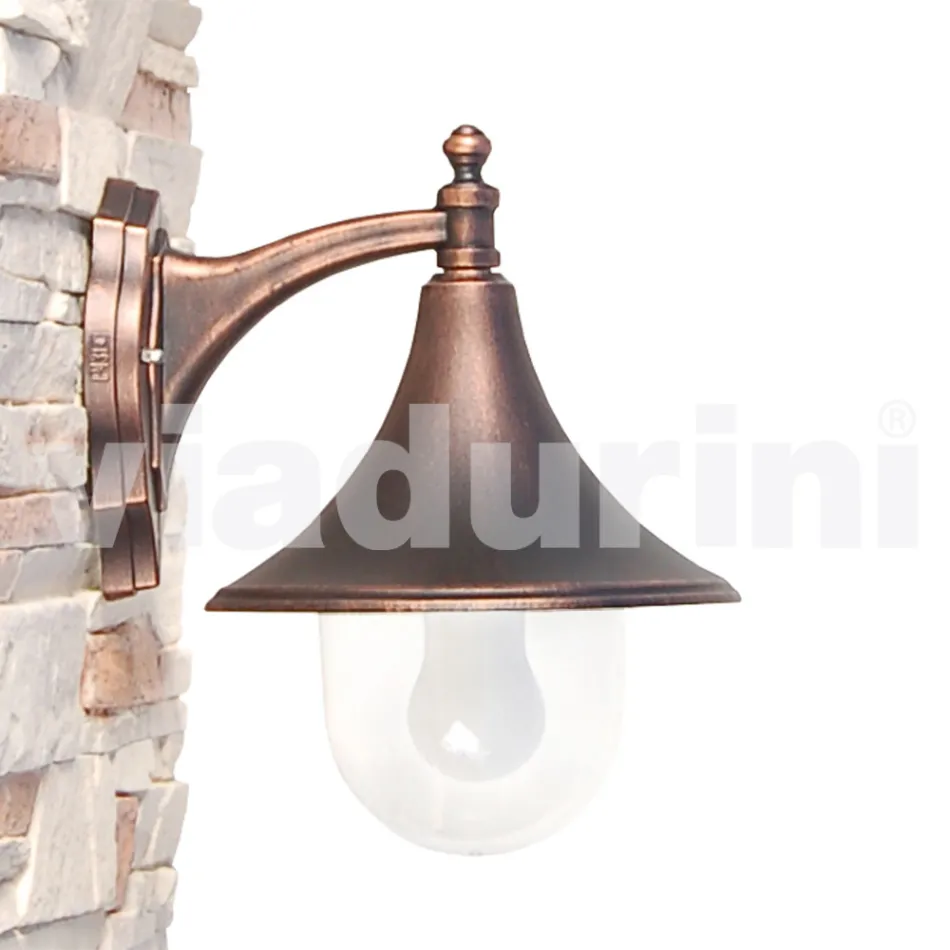 Lampada a muro da giardino in alluminio pressofuso made Italy, Anusca Viadurini