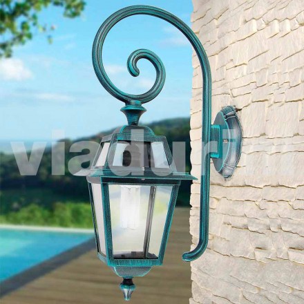 Lampada a muro da giardino in alluminio prodotta in Italia, Kristel Viadurini