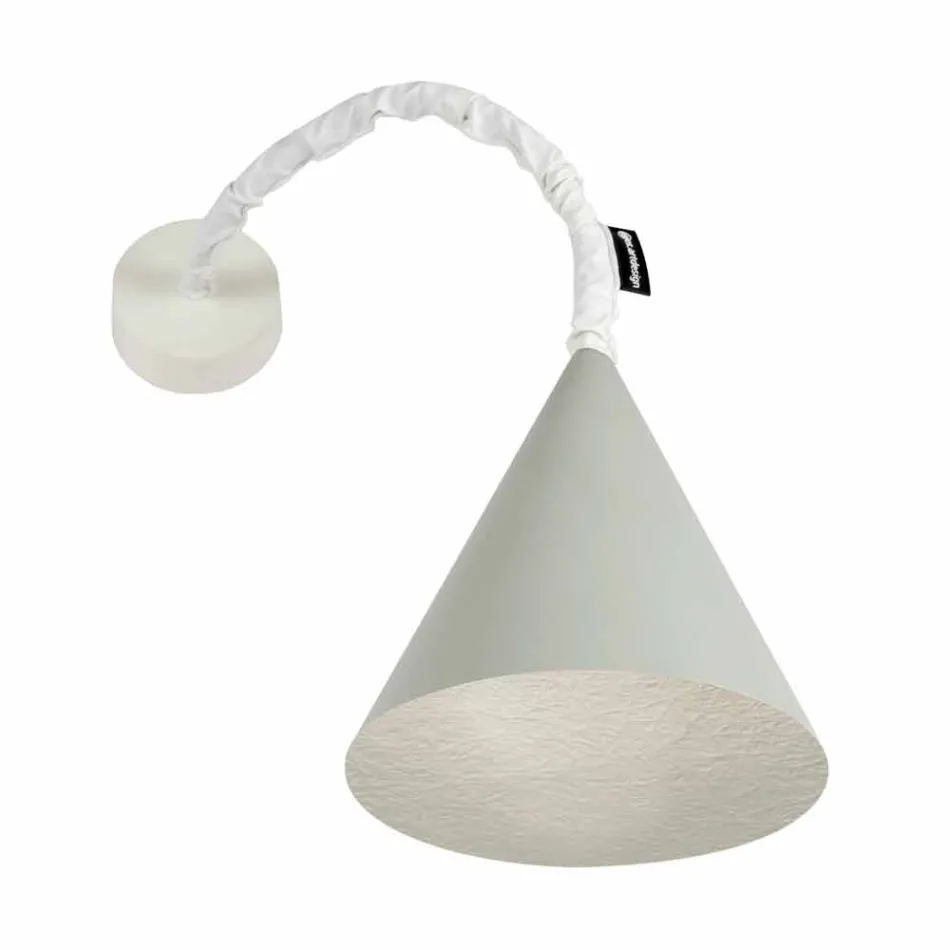 Lampada a muro di design In-es.artdesign Jazz a Cemento verniciata Viadurini