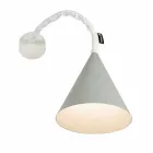 Lampada a muro di design In-es.artdesign Jazz a Cemento verniciata Viadurini