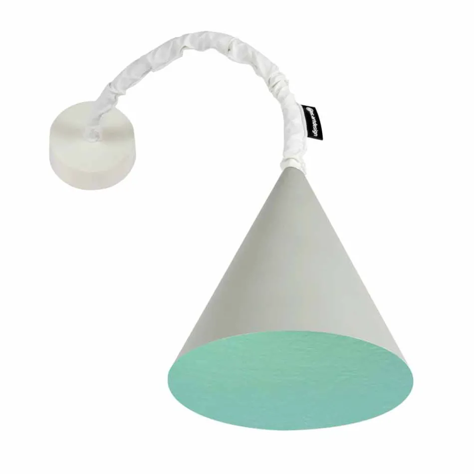 Lampada a muro di design In-es.artdesign Jazz a Cemento verniciata Viadurini