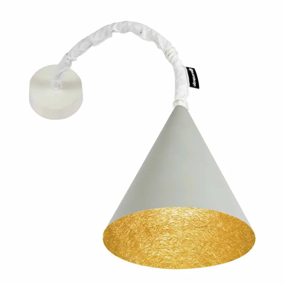 Lampada a muro di design In-es.artdesign Jazz a Cemento verniciata Viadurini
