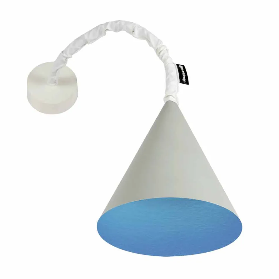 Lampada a muro di design In-es.artdesign Jazz a Cemento verniciata Viadurini