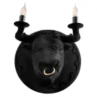 Lampada a Parete a 2 Luci in Ceramica Design a Forma di Toro - Marrena Viadurini