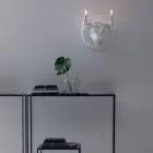 Lampada a Parete a 2 Luci in Ceramica Design a Forma di Toro - Marrena Viadurini